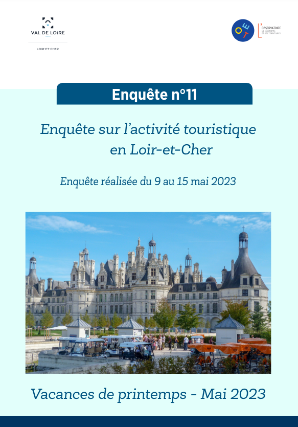 Enquête n°11 sur l’activité touristique en Loir-et-Cher - Bilan des vacances de printemps - Mai 2023